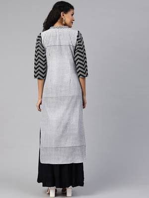 Black printed crepe ethnic-kurtis 2