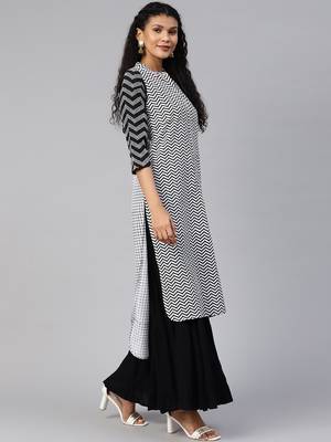 Black printed crepe ethnic-kurtis 3