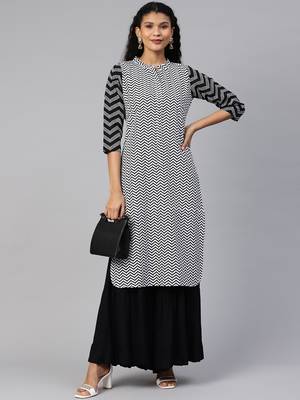 Black printed crepe ethnic-kurtis 4