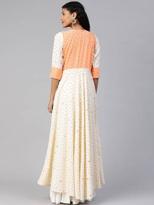 Cream printed crepe ethnic-kurtis 2