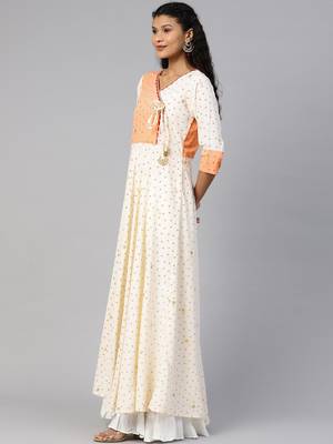 Cream printed crepe ethnic-kurtis 3