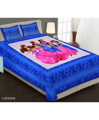 Doremon Printed Cotton Double Bedsheet 1