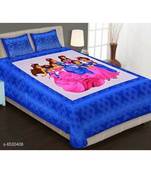 Doremon Printed Cotton Double Bedsheet