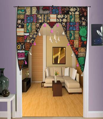 Home Decorative Cotton Hand Embroidery Bohemian Style Door Valances Door Decor 5