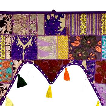 Lalhaveli Traditional Style Door Window Valance Khambadiya Patchwork Toran for Main Door Decor 2