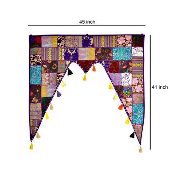 Lalhaveli Traditional Style Door Window Valance Khambadiya Patchwork Toran for Main Door Decor 3