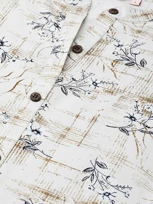 Cream printed rayon kurtas-and-kurtis 4