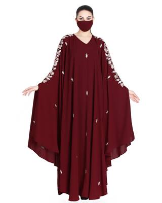 Mushkiya-Irani Kaftan With Floral Zari Work 2