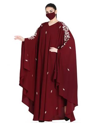 Mushkiya-Irani Kaftan With Floral Zari Work 5
