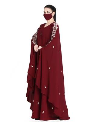 Mushkiya-Irani Kaftan With Floral Zari Work 7