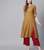 Multicolor printed rayon kurtis