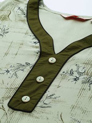 Green printed rayon kurtas-and-kurtis 5
