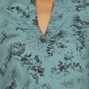 Blue printed rayon  kurtis 4