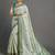 Mint Green Color Designer Jodhpuri Saree With Blouse Piece