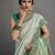 Mint Green Color Designer Jodhpuri Saree With Blouse Piece