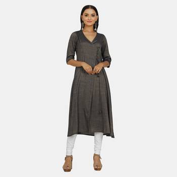 Black plain rayon kurtis 1