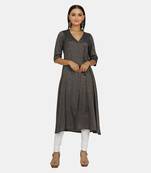 Black plain rayon kurtis