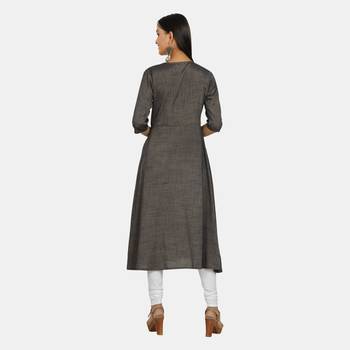 Black plain rayon kurtis 2