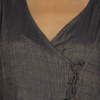 Black plain rayon kurtis 5
