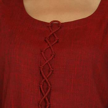Maroon plain rayon kurtis 5