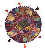 Lalhaveli Khambadiya Bed Sofa Decorative Cotton Round Floor Meditation Throw Pillowcase 18 Inch 1 Pcs