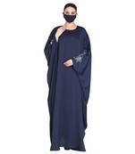 Mushkiya-Nida Kaftan With Embroidery On Sleeves.