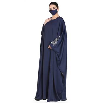 Mushkiya-Nida Kaftan With Embroidery On Sleeves. 2