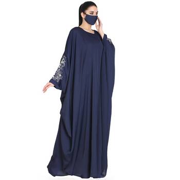 Mushkiya-Nida Kaftan With Embroidery On Sleeves. 3