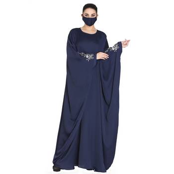 Mushkiya-Nida Kaftan With Embroidery On Sleeves. 6