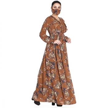 Mushkiya-Modest and Pretty Dress Made In Printed Georgette  2