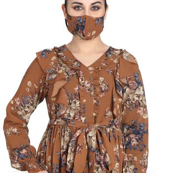 Mushkiya-Modest and Pretty Dress Made In Printed Georgette  5