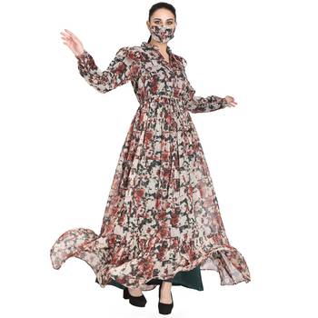 Mushkiya-Modest and Pretty Dress Made In Printed Chiffon 6