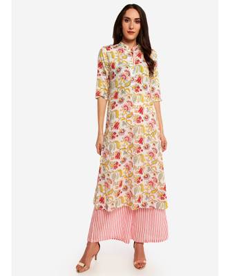Desi Weavess collared button-down Muticolor kurta. 1