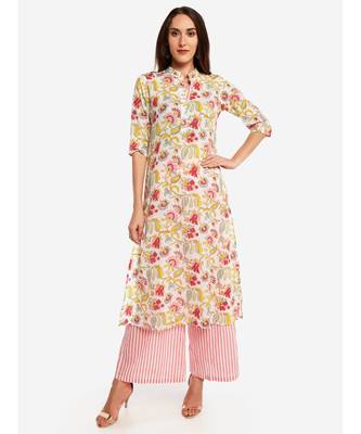 Desi Weavess collared button-down Muticolor kurta. 3