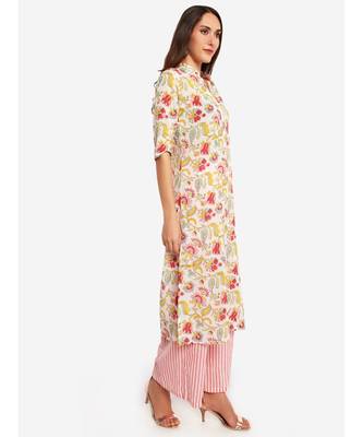 Desi Weavess collared button-down Muticolor kurta. 5