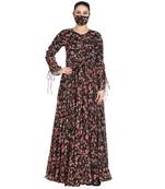 Mushkiya-Fairy n Flowy Dress Made In Printed Chiffon Fabric.