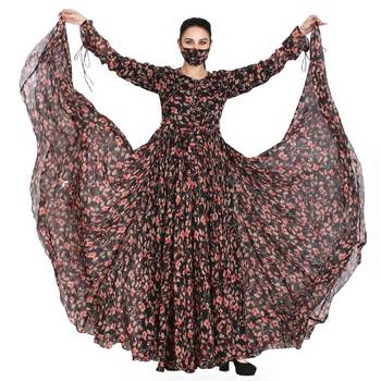 Mushkiya-Fairy n Flowy Dress Made In Printed Chiffon Fabric. 2