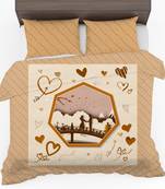 ridan cotton printed multicolour king size double bed sheet with pillow cover