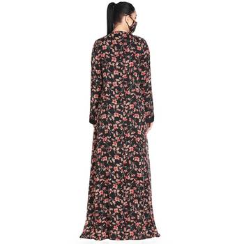 Mushkiya-Attached Shrug Abaya Like Dress With Belt. 4