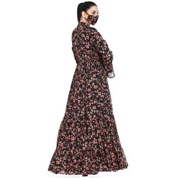 Mushkiya-Beautiful Printed Dress In Chiffon Fabric With Extra Flare. 6