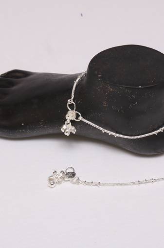 Silver Tone Payal, Anklets