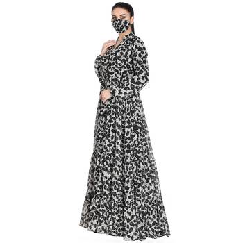 Mushkiya-Black & White Printed Dress In Chiffon Fabric With Extra Flare. 7