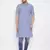 Blue plain cotton men-kurtas