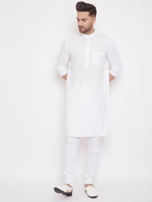 White plain cotton men-kurtas 1