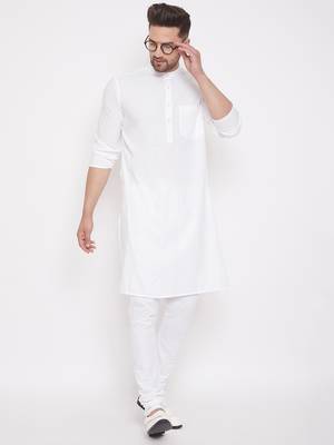 White plain cotton men-kurtas 2
