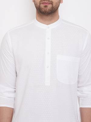 White plain cotton men-kurtas 5