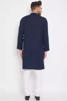 Blue_x000D_
 plain cotton men-kurtas