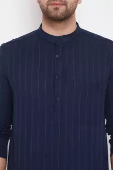 Blue_x000D_
 plain cotton men-kurtas