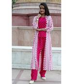 women printed crop top and pant with shurg || Party wear dress for women