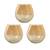 Lalhaveli Set of 3 Pcs Home Decorative Living Room Bedside Decor Crackle Glass Tea Light Candle Holder(Candle Included)
